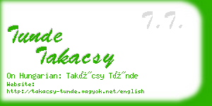 tunde takacsy business card